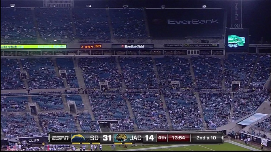 Jacksonville tarped over seats