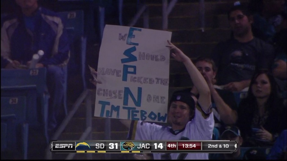 Jaguars fans want Tebow